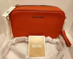 新品未使用タグ付き マイケルコース オレンジ　チェーンショルダーバッグ