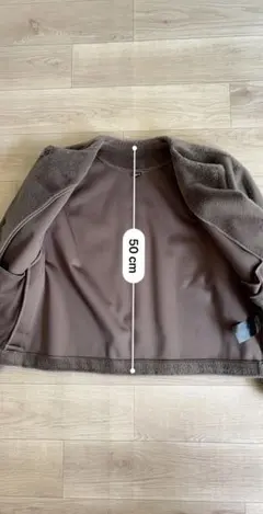 UNIQLO ブラウン ノーカラー ジャケット