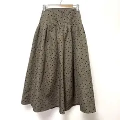 NOLLEY'S Sophi ウォッシャブルドットグログランタックフレアスカートのサムネイル