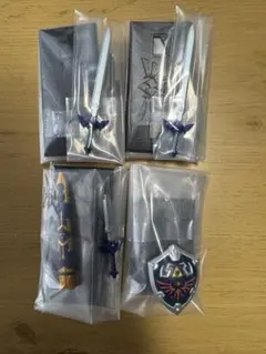 ゼルダの伝説ウェポンコレクション4点セット　 マスターソード(納刀Ver.)など