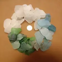 ☆天然シーグラス アクアブルー、ホワイト、グリーン 400g☆