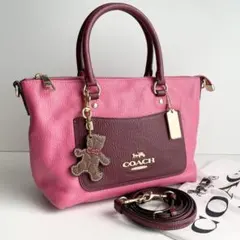 コーチ COACH ハンドバッグ 2way エマ レザー バイカラー ほぼ新品のサムネイル