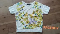PAGEBOY 花柄 半袖カットソー ホワイトのサムネイル