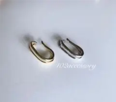 【14】新品　トレンド　ダブルライン　イヤカフ　イヤリング　シルバー　片耳用