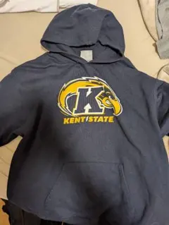 【古着】Champion Kent State XL ネイビーパーカー