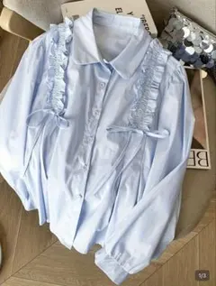 【限定値下げ】SHEIN リボンブラウスのサムネイル
