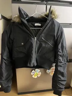 LAGUA GEM ブラック クロップドジャケット