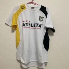 ATHLETA サッカーシャツ Sサイズ ホワイト/イエロー/ブラック