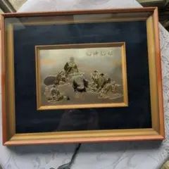 彫金画　岡部昭　工芸品　額縁 彫金画 岡部昭 工芸品 額縁 - メルカリ