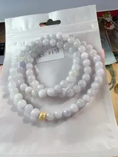 CS-0578天然本翡翠《本物保証》 ミャンマー産天然翡翠 ネックレス約62cm