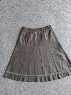 《最終お値下げ》ブラウン フレアスカート ひざ丈