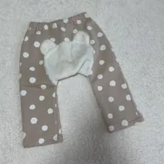 西松屋 裏起毛ドット柄くまさんパンツ