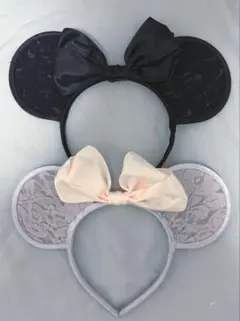 ディズニーリゾート 公式カチューシャ レース セット