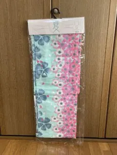 水色とピンクの花柄 浴衣単品