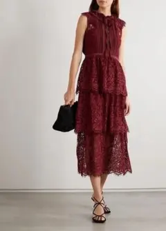 RED Valentino フラッター袖ワンピース 花柄ドレス - メルカリ