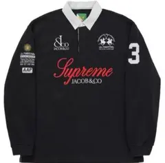 Supreme S/S Rugby Black M ラガーシャツ ボックスロゴ - メルカリ