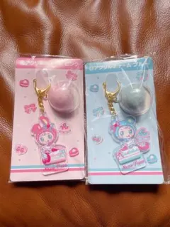 メゾピアノ 当りくじ アクリルチャーム ピンク ブルー 2点セット