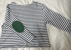 BEAMS BOY ボーダー エルボーパッチ バスクTシャツ