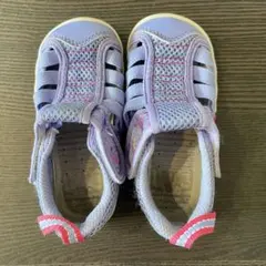 美品✨ IFME イフミー ウォーターサンダル 15cm パープル　お花柄