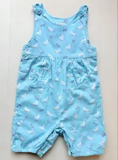 JoJo Maman Bébé アヒル柄 ロンパース 18-24m 水色のサムネイル