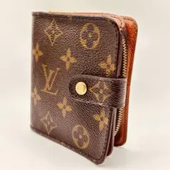【極美品】ルイヴィトン モノグラム コンパクトジップ 二つ折り財布 M61667
