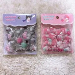 サンリオ COTTON PUFFY フレークシール 2種セット　マイメロクロミのサムネイル