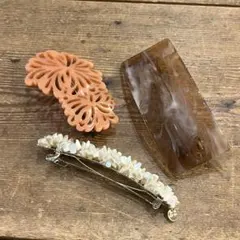 バレッタ3点セット アネモネ ANEMONE ヘアクリップ ヘアアクセサリー