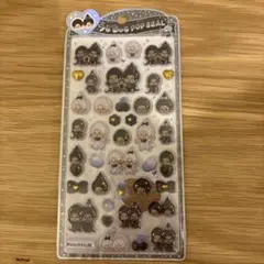 正規品 うるちゅるポップシール　モンチッチ モノトーン白黒