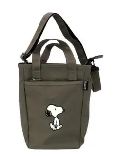 スヌーピー ミニ ボトルインショルダー ショルダーバッグ SNOOPY カーキ