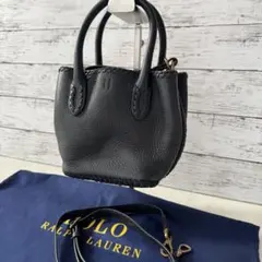 ✨未使用に近い✨ラルフローレン 2way レザー 編み込み ハンドバッグのサムネイル