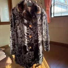 ラム(襟ミンク)オ-ダ-メイド半コート