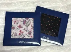 【新品未使用】LISVO ハンカチ 2枚セット（花柄＆ドット）ギフトパッケージ付のサムネイル