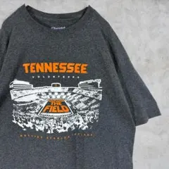 スタジアム【Champion】 両面プリント 古着 Tシャツ XL ダークグレー