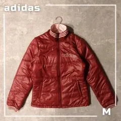 00s adidas リバーシブル 中綿ジャケット ピンク×バーガンディ 刺繍