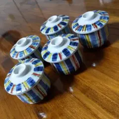 陶器製 茶碗蒸し器　蓋付き5個セット