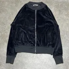 チャオパニック ベロアジップブルゾン F グレー系 柔らかい