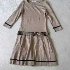 ギャラリービスコンティ ワンピース リボン付上品ベージュ