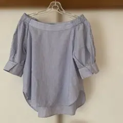 earth music&ecologyストライプ オフショルダー シャツ