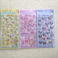 【新品・即日発送】3種サンリオ／ボンボンドロップシール　プリン・マイメロ・クロミ