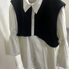 HARE 長袖シャツ ブラック ホワイト F（期間限定）