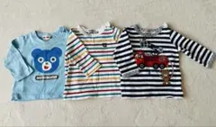 ベビー服　70 長袖Tシャツ 3枚セット ミキハウス