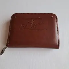 スヌーピー エンボス コインケース ブラウン