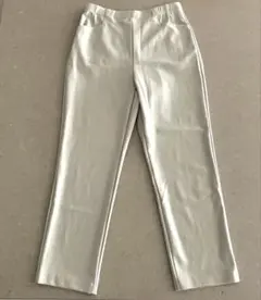 腰ゴム ストレッチパンツ　ライトベージュ M