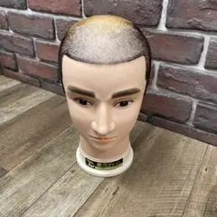 マネキン坊主 ウィッグ メンズ　カカシ用　マネキンヘッド　メイク　帽子置き　針