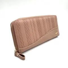 CROCODILE クロコダイル 長財布 ラウンドファスナー ピンク 美品のサムネイル