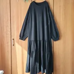 ❄【DAZY SHEIN】マキシ丈 カットソー ワンピース フレアオーバーサイズ