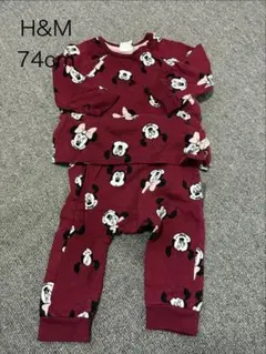 ミニーちゃん 上下セット H&M 74cm 赤のサムネイル
