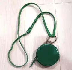 グリーン円形コインケース・小銭入れ