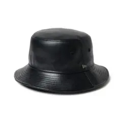 NEWERA レザー バケットハット S/Mサイズ