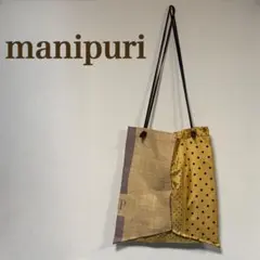 manipuri 別注　ラフィア×ジオメドット　トート 肩掛けバッグ　L